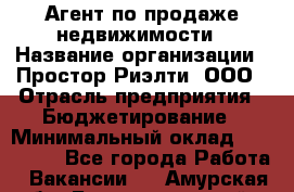 Агент по продаже недвижимости › Название организации ­ Простор-Риэлти, ООО › Отрасль предприятия ­ Бюджетирование › Минимальный оклад ­ 140 000 - Все города Работа » Вакансии   . Амурская обл.,Благовещенский р-н